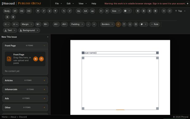Publish screenshot